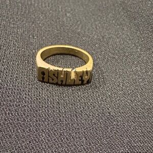 Gold Personalized Name Ring